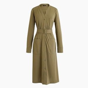 J.Crew Long-sleeve belted knit dress